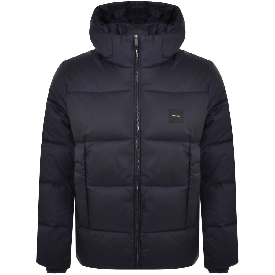 Calvin klein navy puffer jacket discount